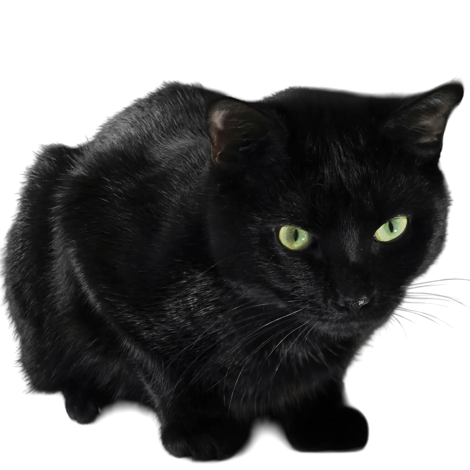 Chapalu, chat noir aux yeux verts